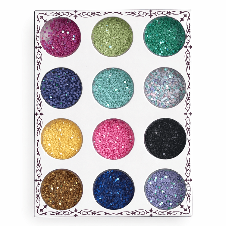 Multicolor Rhinestone Sequins Set 12pcs