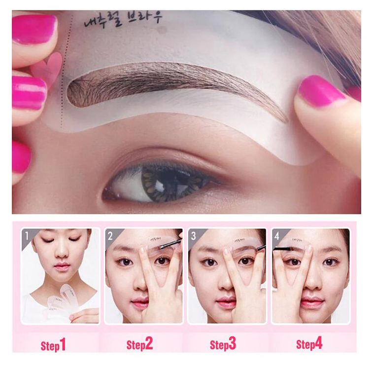 Eyebrow Shaping Stencil Guide Set 3pcs