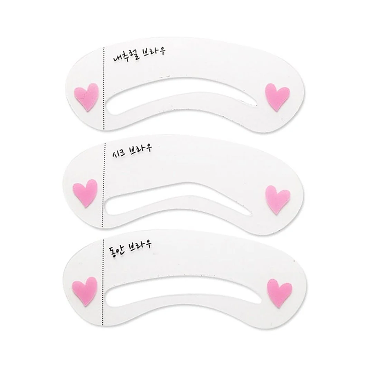 Eyebrow Shaping Stencil Guide Set 3pcs