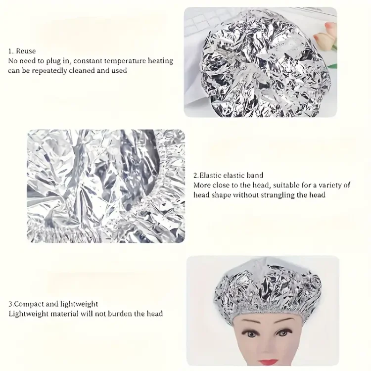 Σκουφάκι Αλουμινίου Θερμότητας για Βαφές και Θεραπείες Μαλλιών