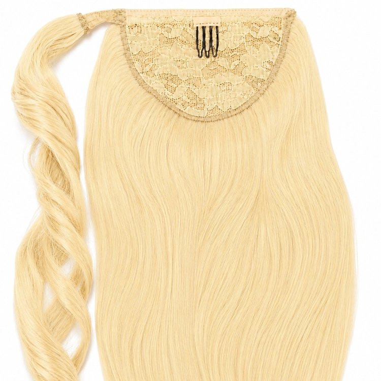 Pferdeschwanz Glatt Echthaar 60cm 100g Hellblond #613