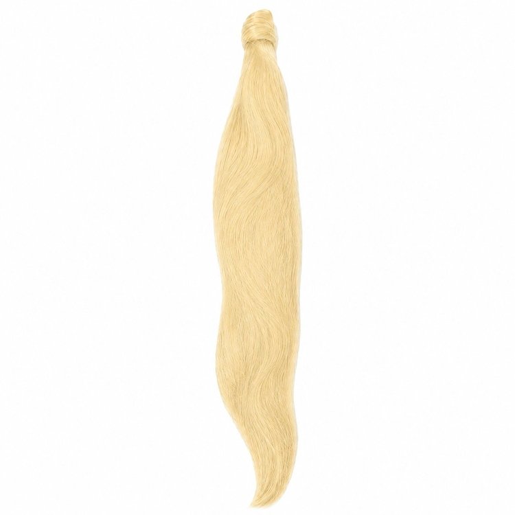 Pferdeschwanz Glatt Echthaar 60cm 100g Hellblond #613