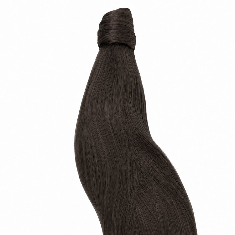 Pferdeschwanz Glatt Echthaar 60cm 100g Braun #5