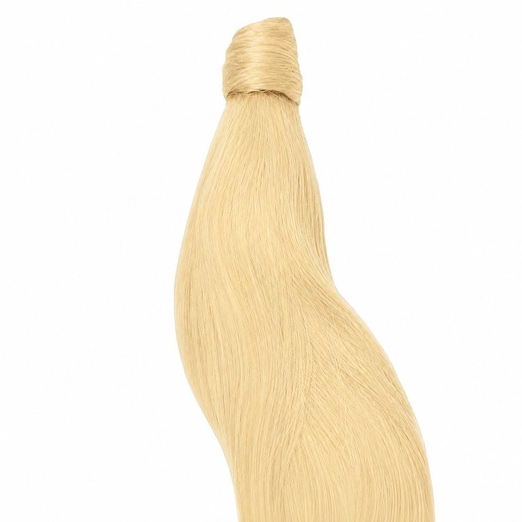 Pferdeschwanz Glatt Echthaar 60cm 100g Hellblond #613