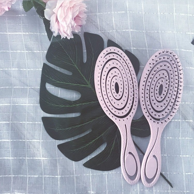 Οικολογική Βούρτσα Μαλλιών για Ξεμπέρδεμα χωρίς Πόνο – Για Παιδιά & Ευαίσθητα Μαλλιά Ροζ-Λιλά