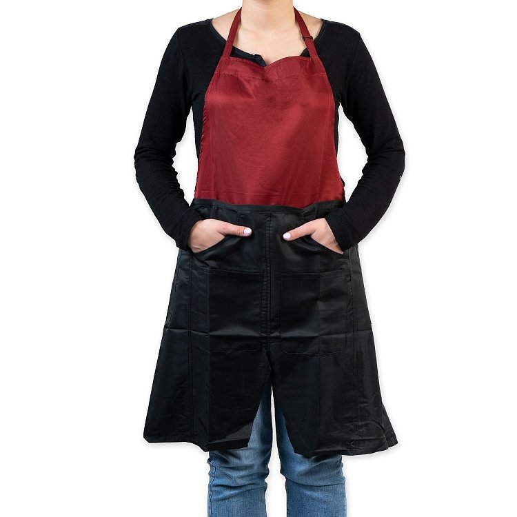 Barber Apron Black/Bordeaux