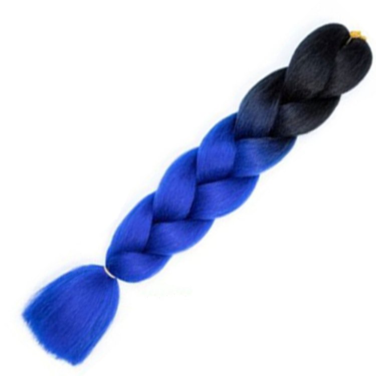 Μαλλιά για Ράστα και Πλεξούδες Όμπρε Μπλε/Καστανό Β21# 100g 60cm