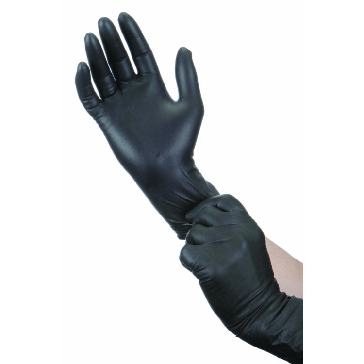Γάντια Νιτριλίου Μαύρα Medium 100τμχ