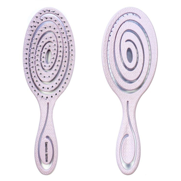 Οικολογική Βούρτσα Μαλλιών για Ξεμπέρδεμα χωρίς Πόνο – Για Παιδιά & Ευαίσθητα Μαλλιά Ροζ-Λιλά