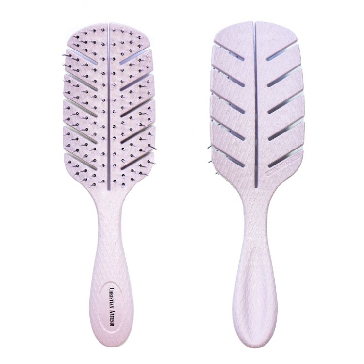 Οικολογική Βούρτσα Μαλλιών για Ξεμπέρδεμα Χωρίς Πόνο – Κατάλληλη για Παιδιά, Λεπτή Τρίχα & Επαγγελματική Χρήση Ροζ-Λιλά