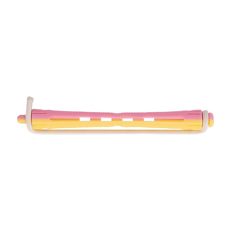Hair Curler Yellow - Pink 8mm 12pcs