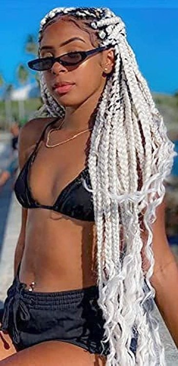 Hair Jumbo Braids White 60# 100g 60cm