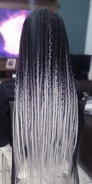 Μαλλιά για Ράστα και Πλεξούδες Όμπρε Λιλά-Γκρι/Καστανό Β37# 100g 60cm