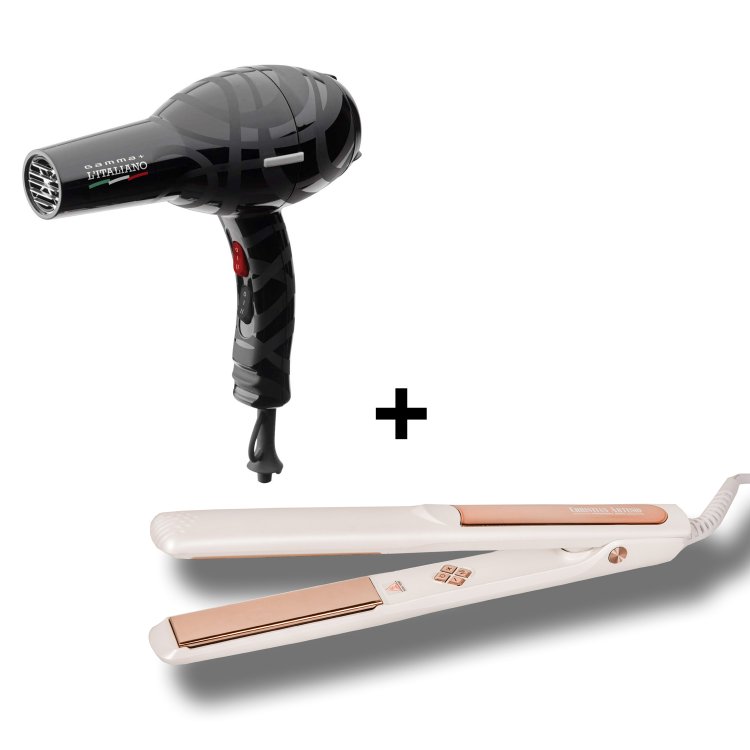 Haartrockner und Haarglatter Set