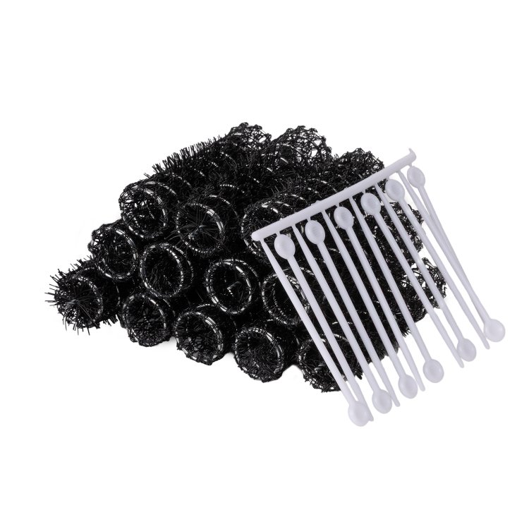 Ρολά Τρίχινα Μαύρο 17mm 12τμχ