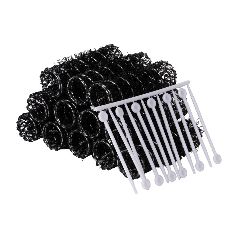 Ρολά Τρίχινα Μαύρο 20mm 12τμχ