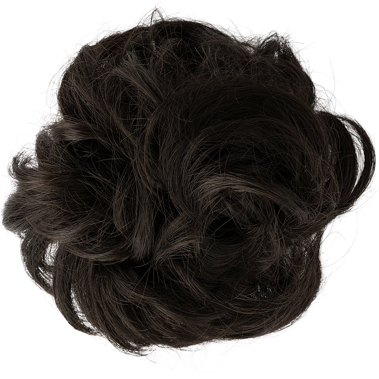 Hair Bun with Elastic Band No. 4 – Dark Brown