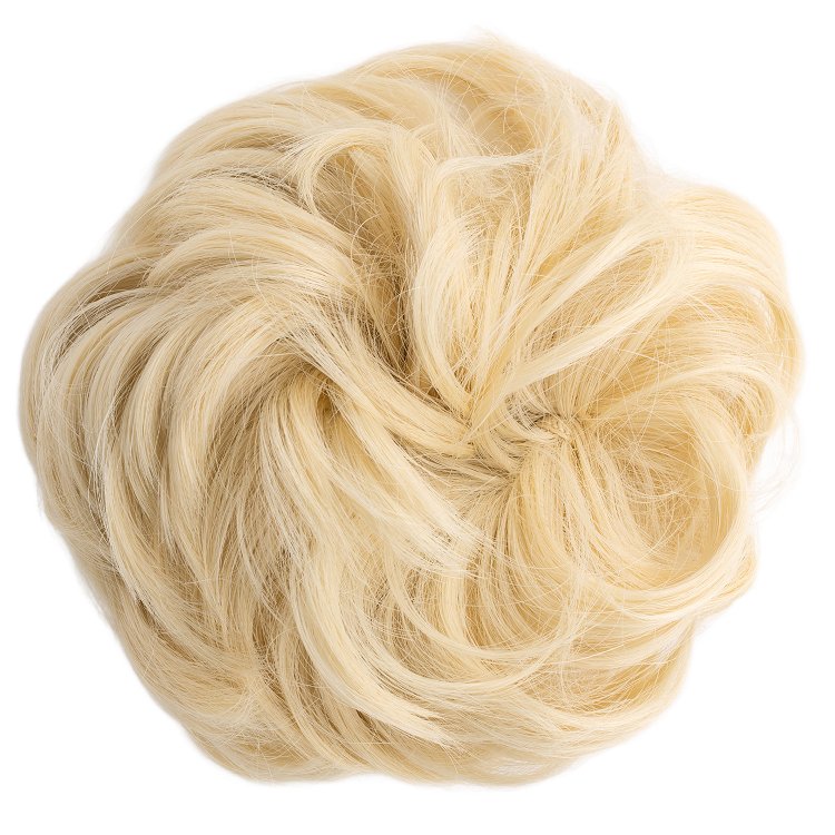 Hair Bun Extension with Elastic Band No. 613 – Very Light Platinum Blonde
