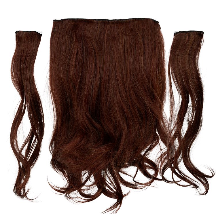 Hair Weft Synthetic HD Wavy with Clip 3 Pieces 45cm 185g #1
