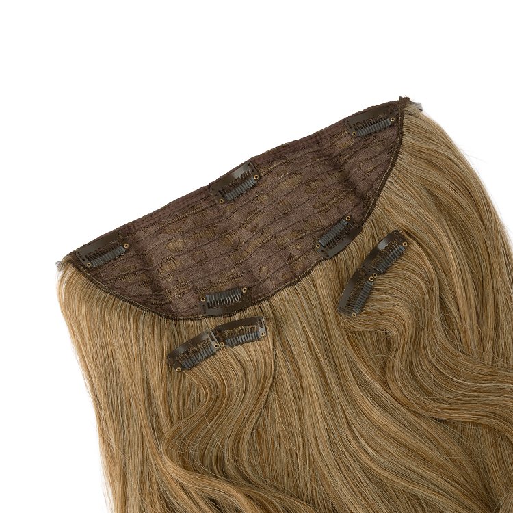 Synthetische Haartresse Clip in gewellt HD 3 Teile, 45cm, 185g BISCUIT#2