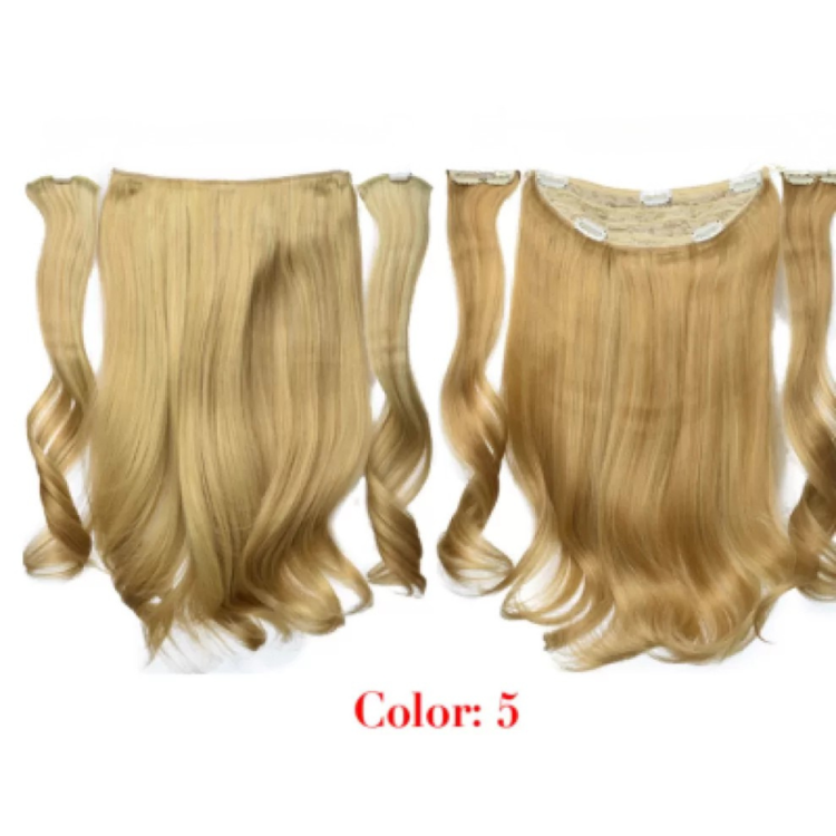 Τρέσα Συνθετική HD Κυματιστή με Κλιπ 3 Κομμάτια 45cm 185g Cream Caramel #5