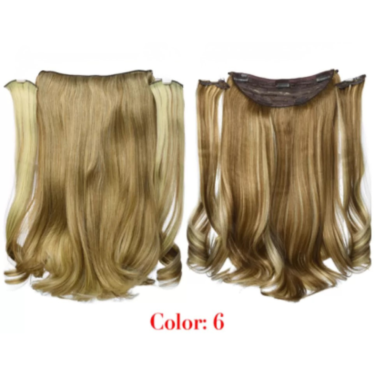 Τρέσα Συνθετική HD Κυματιστή με Κλιπ 3 Κομμάτια 45cm 185g Golden Brown #6