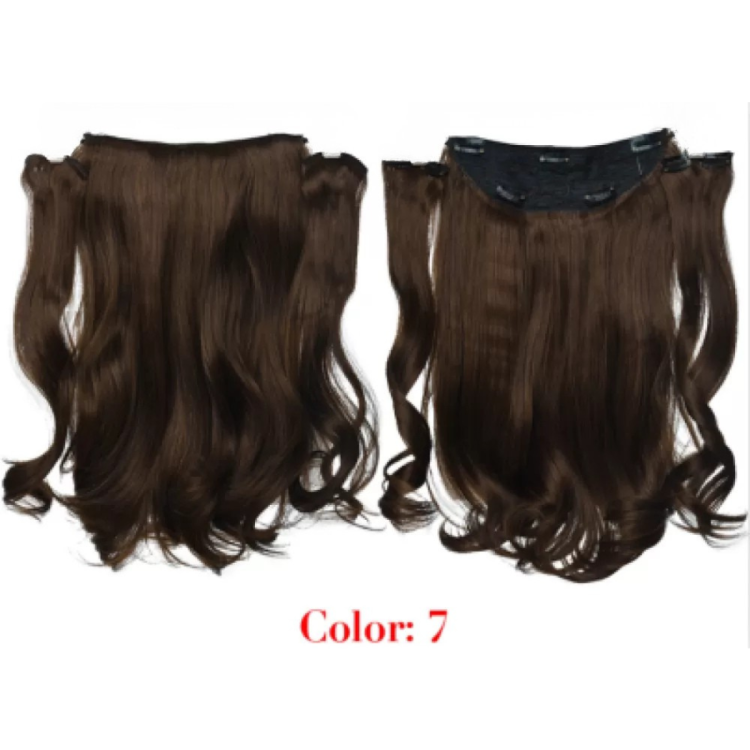 Τρέσα Συνθετική HD Κυματιστή με Κλιπ 3 Κομμάτια 45cm 185g Lightest Brown #7