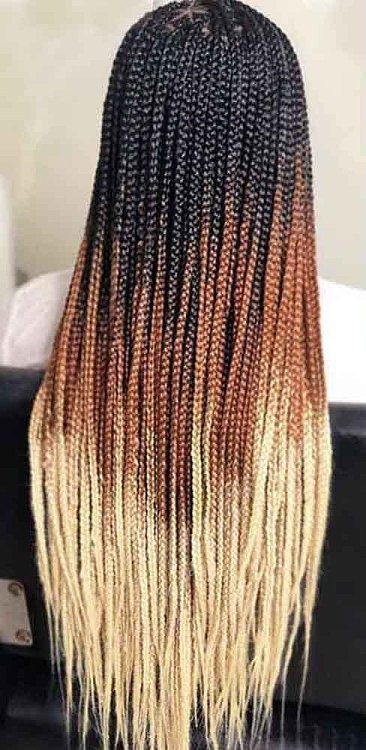 Jumbo Braid Synthetic ombre Blond/Braun/dunkelbraun #YC15