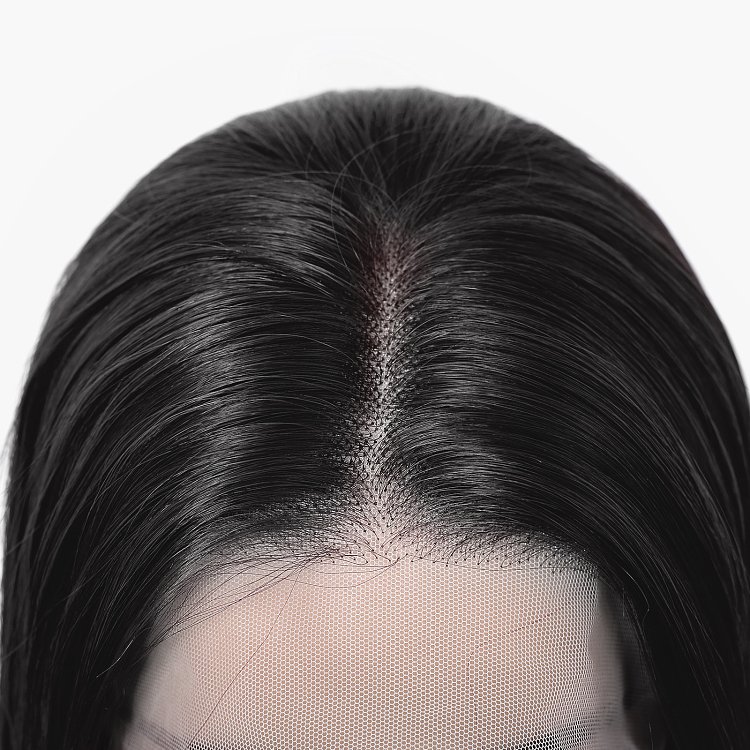 Synthetic Lace Front Wig 13x6 Black Long Straight – Natural Look & High Comfort