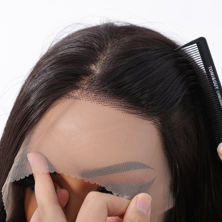 Synthetic Lace Front Wig 13x6 Dark Brown Long Wavy– Natural Look & High Comfort