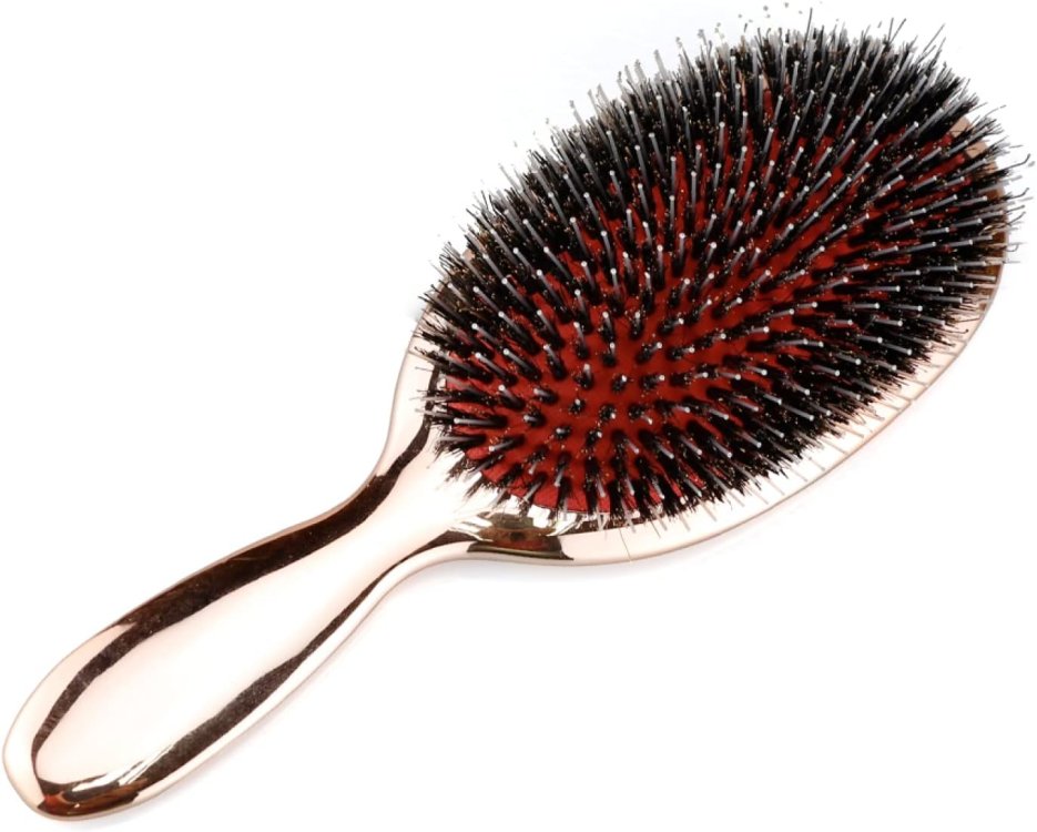 Βούρτσα Μαλλιών για Extensions Οβάλ με Νάιλον Τρίχες – Αντιστατική, Ιδανική για Απαλό Ξεμπέρδεμα & Λείανση