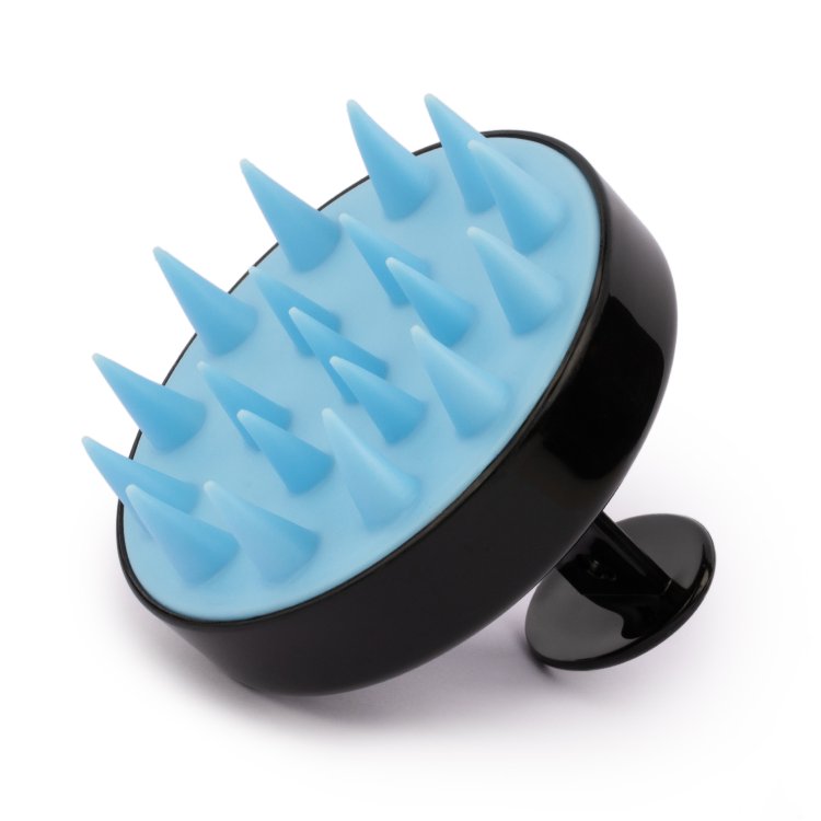 Βούρτσα Σιλικόνης για Μασάζ Κεφαλής Μαύρο 1τμχ