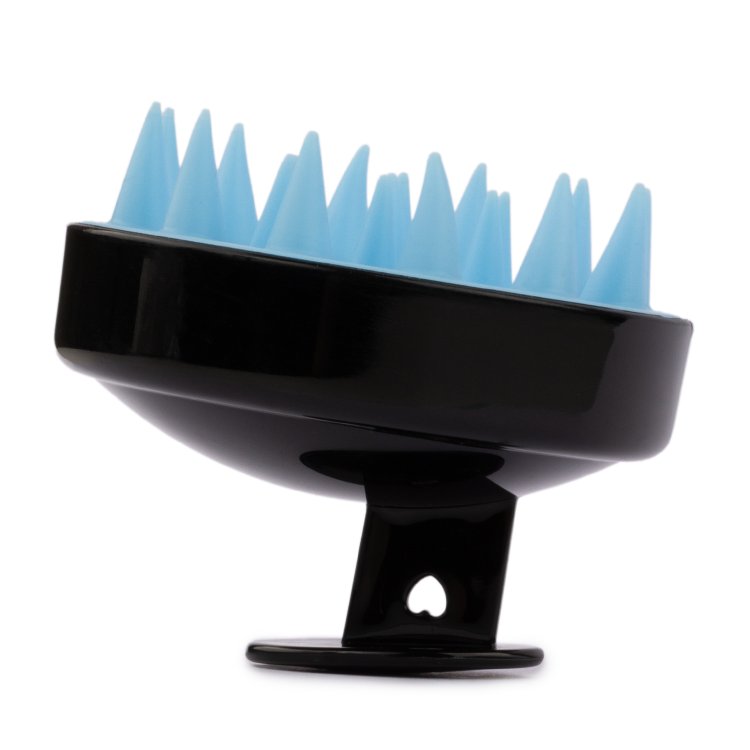 Βούρτσα Σιλικόνης για Μασάζ Κεφαλής Μαύρο 1τμχ