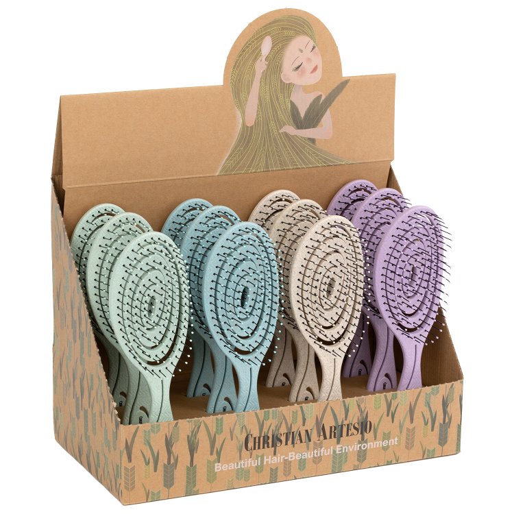 Σετ 12 τμχ Οικολογικές Βούρτσες με Δώρο Χάρτινο Σταντ