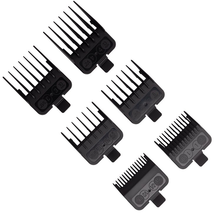 6 Guide Combs for HUSH C2 Pro Rechargeable Hair Clipper