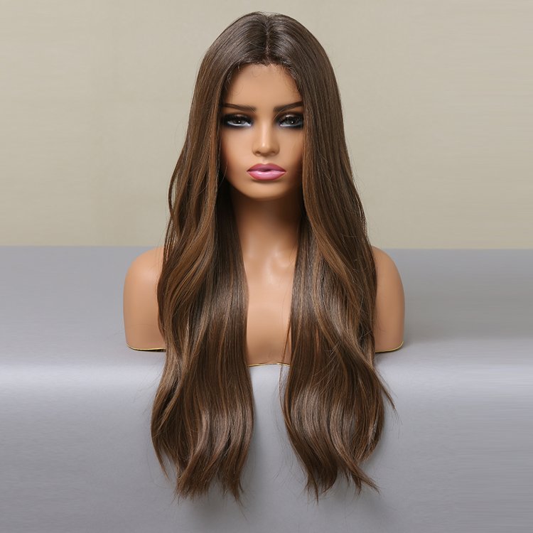 Περούκα Συνθετική Lace Front Wig 13x6 Καστανή Μακριά Κυματιστή -Φυσική Όψη & Υψηλή Άνεση