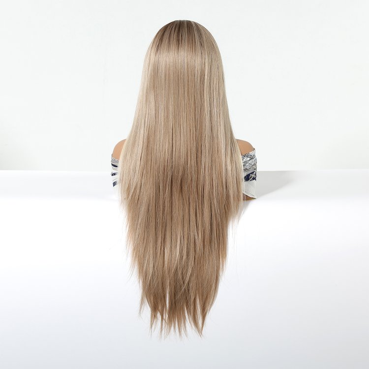 Περούκα Συνθετική Lace Front Wig 13x6 Ξανθιά Όμπρε Μακριά Ίσια -Φυσική Όψη & Υψηλή Άνεση