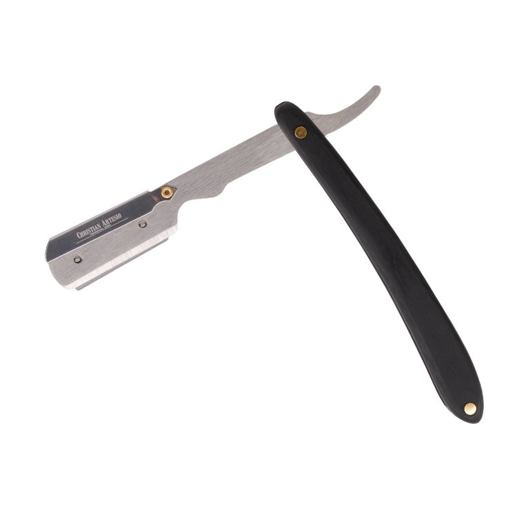 Premium Φαλτσέτα Ξυρίσματος με Μαύρη Ξύλινη Λαβή