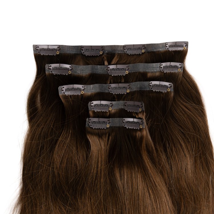 Τρέσα Φυσική PU με Κλιπ Ξανθό Σκούρο #2 50cm, 120g