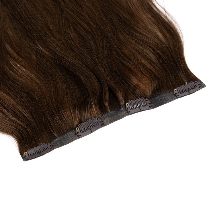 Τρέσα Φυσική PU με Κλιπ Ξανθό Σκούρο #2 50cm, 120g