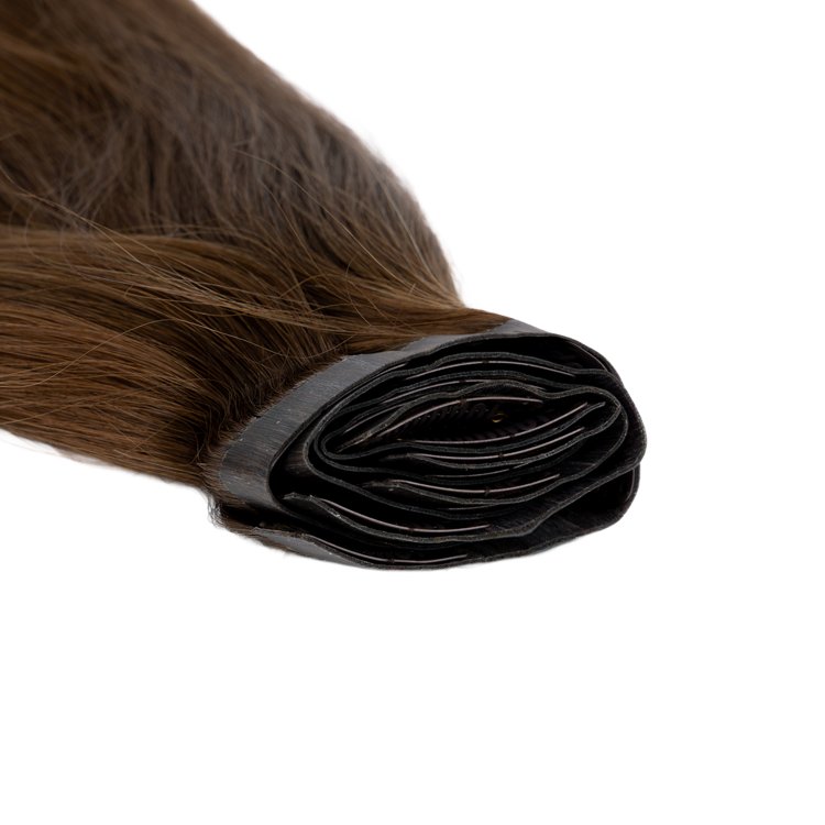 Τρέσα Φυσική PU με Κλιπ Ξανθό Σκούρο #2 50cm, 120g