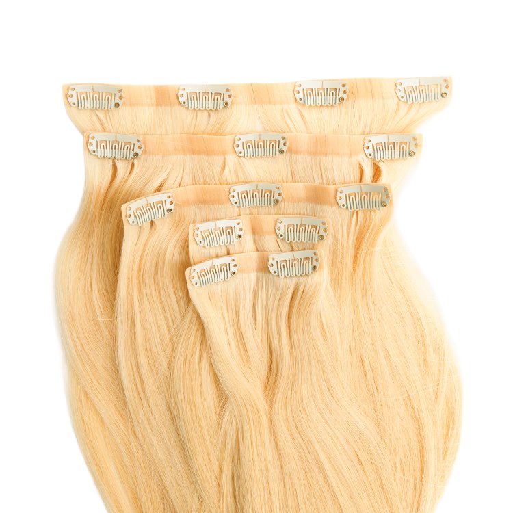 Τρέσα Φυσική PU με Κλιπ #24 Ξανθό Πλατινέ Μπεζ 50cm, 120g