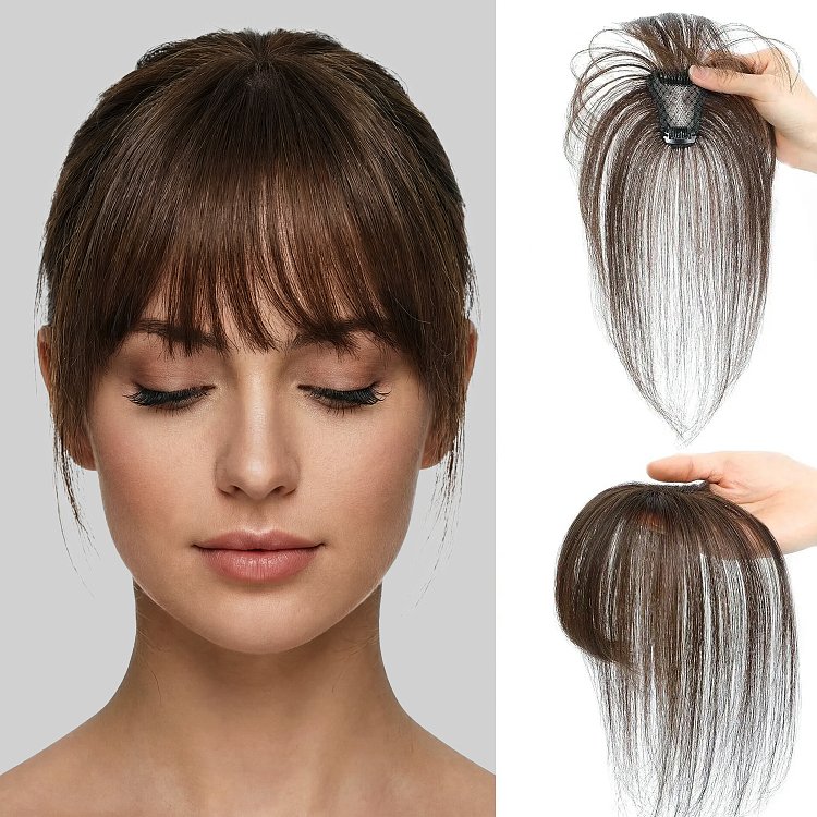 Natural Wispy Bangs Fringe Dark Brown – Christian Artesio