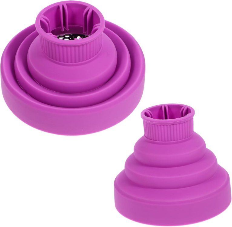 Πτυσσόμενη Φυσούνα Σιλικόνης για Πιστολάκι Μαλλιών Μωβ