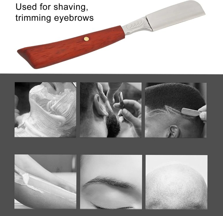 Επαγγελματική Ξυριστική Λεπίδα Ιαπωνικού Τύπου με Λαβή από Μαόνι & 10 Ανταλλακτικές Λεπίδες + Θήκη