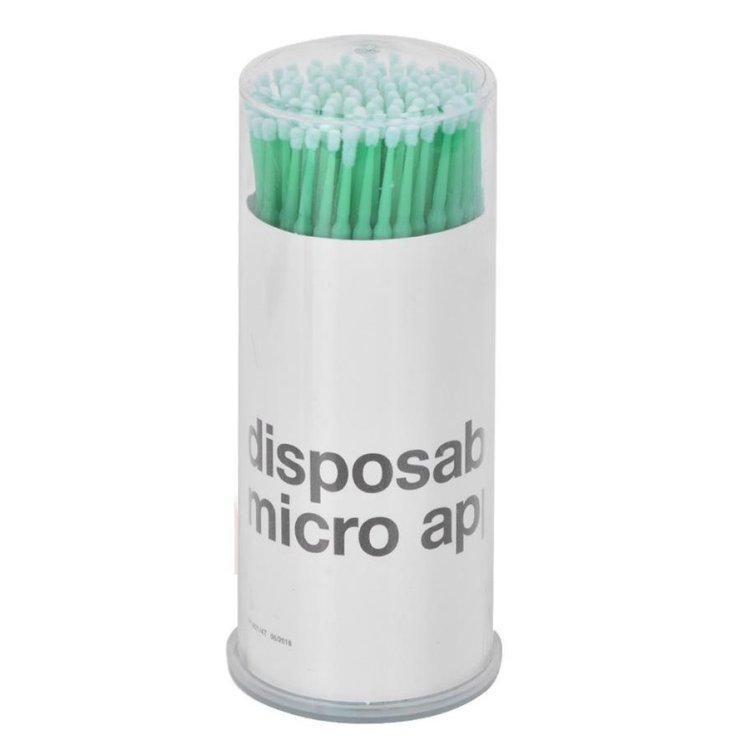 Βουρτσάκια Βλεφαρίδων Microbrushes Πράσινο Fine 2mm 100τμχ