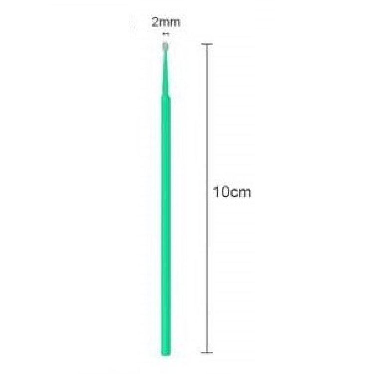 Βουρτσάκια Βλεφαρίδων Microbrushes Πράσινο Fine 2mm 100τμχ