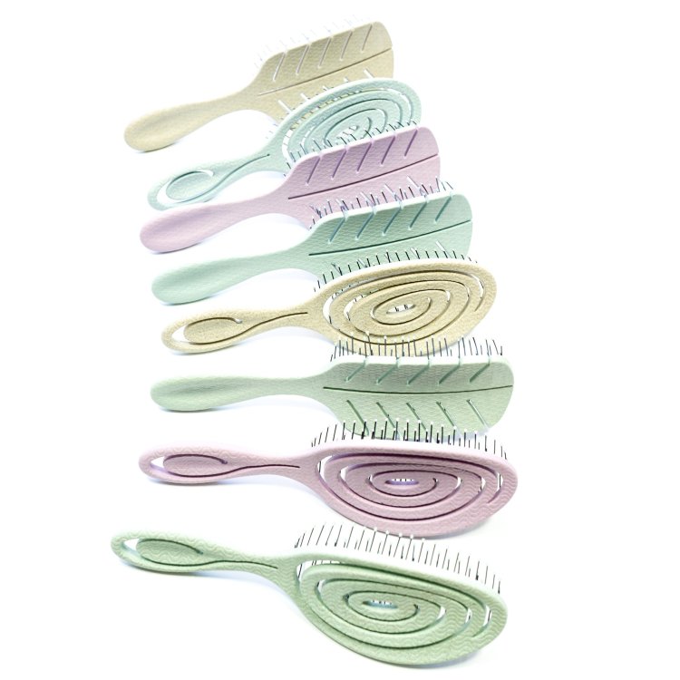 Οικολογική Βούρτσα Μαλλιών για Ξεμπέρδεμα Χωρίς Πόνο – Κατάλληλη για Παιδιά, Λεπτή Τρίχα & Επαγγελματική Χρήση Φυστικί