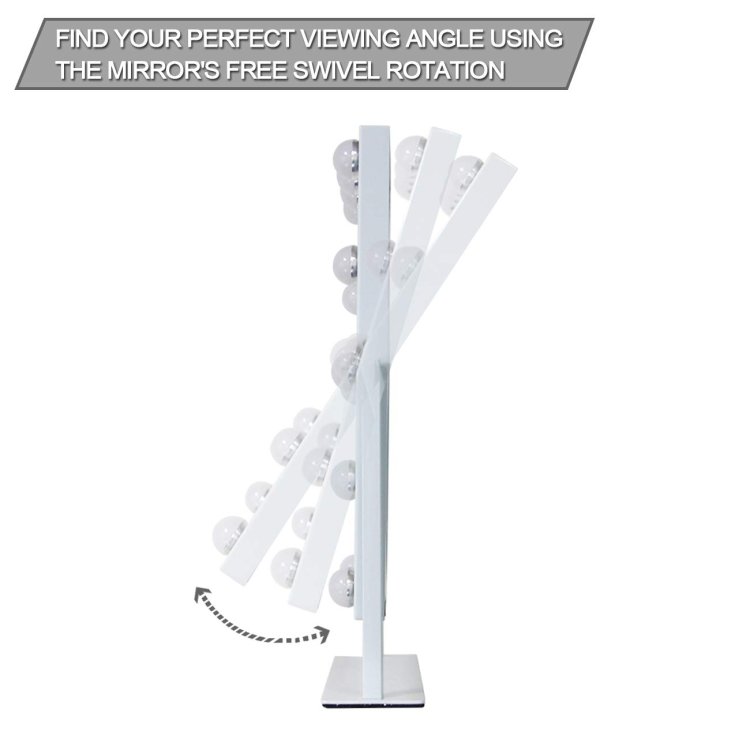 Make-up Spiegel mit 12 LED-Lichtern