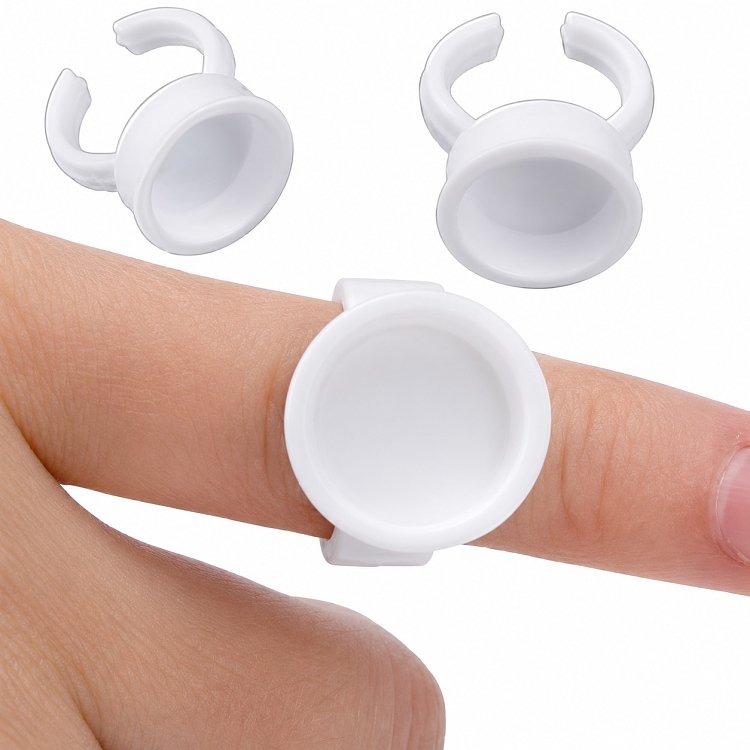 Eyelash Glue Plastic Ring 10pcs